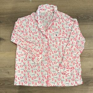 Victoria Secret Long Sleeve PJ Shirt Button Up Sz M